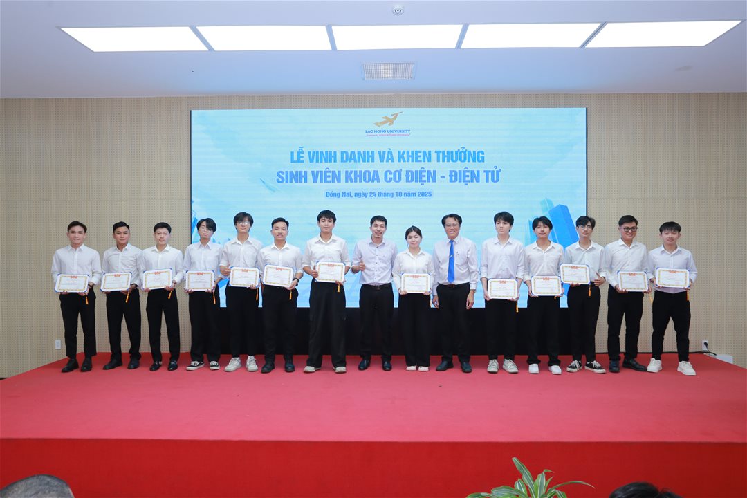 Lễ Vinh danh và Khen thưởng sinh viên Khoa Cơ điện – Điện tử năm học 2024–2025