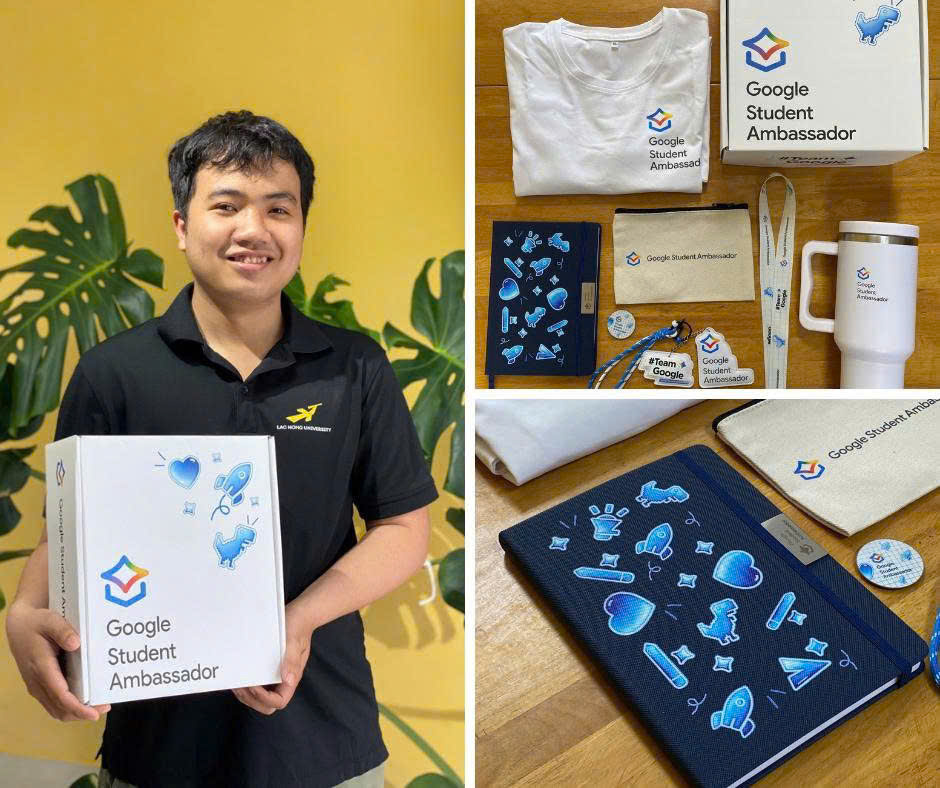 Chương trình Google Student Ambassador là mạng lưới đại sứ sinh viên toàn cầu do Google xây dựng nhằm kết nối những bạn trẻ có năng lực công nghệ, đặc biệt trong các lĩnh vực như trí tuệ nhân tạo (AI), phát triển phần mềm và các nền tảng công nghệ mới. Đây là chương trình có tiêu chuẩn tuyển chọn rất cao, nơi quy tụ những sinh viên vừa có năng lực chuyên môn, vừa có khả năng dẫn dắt và lan tỏa tri thức trong cộng đồng.